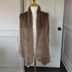 Express Brown Faux Fur Women's Vest XS/S